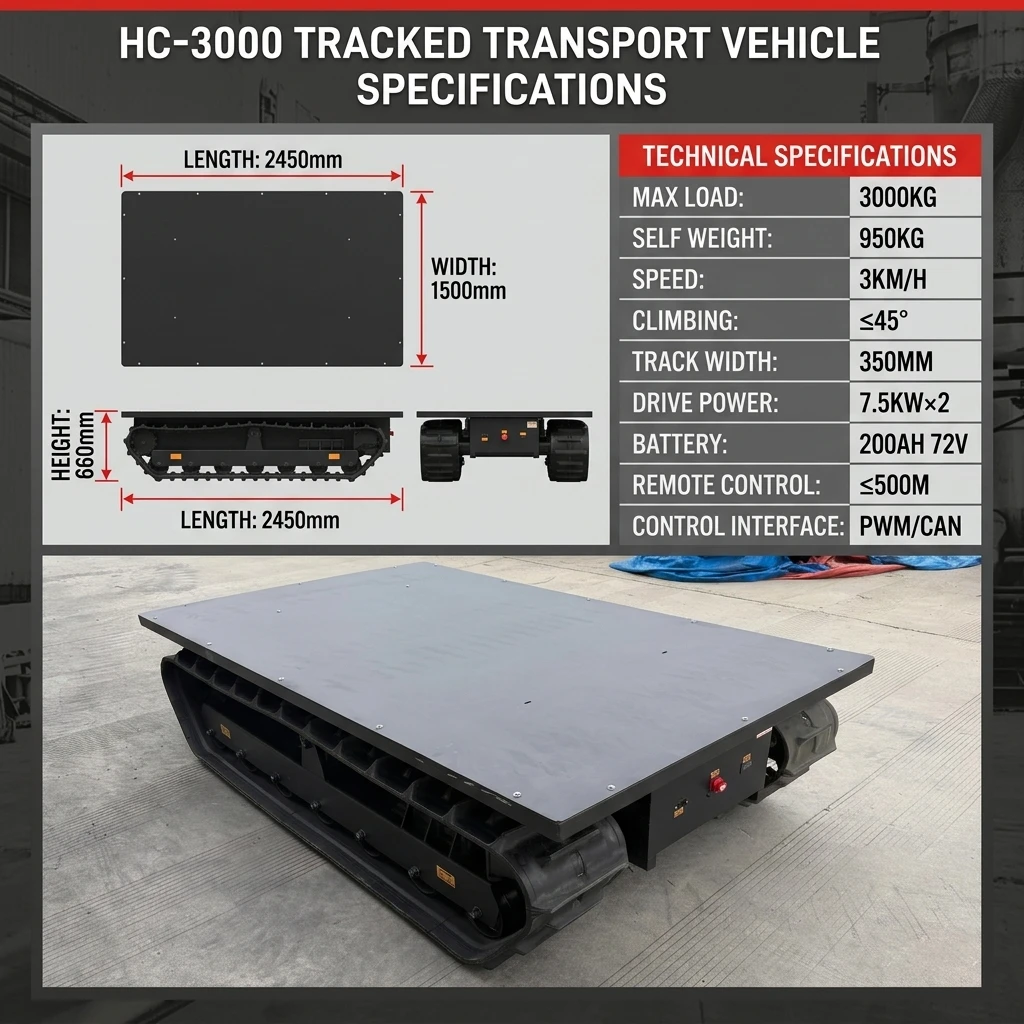 Stable and Durable Electric Crawler Chassis Customized Rubber Track Undercarriage for Complex Terrain Work