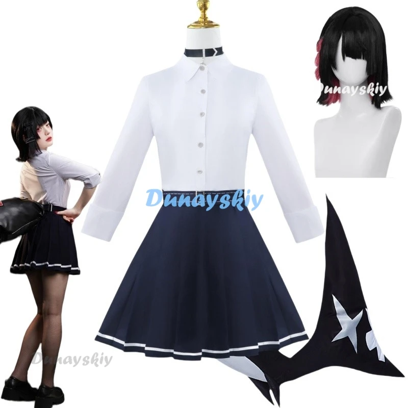 

Zenless Zone Zero Ellen Joe Cosplay Costume Wig JK Dress Uniform Necklace Victoria Housekeeping Halloween Party for Women Prop