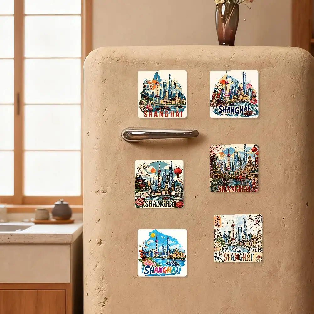 Funny SHANGHAI Refrigerator Magnets For Dishwasher/ Refrigerator/ Freezer, Whimsical Kitchen Decor