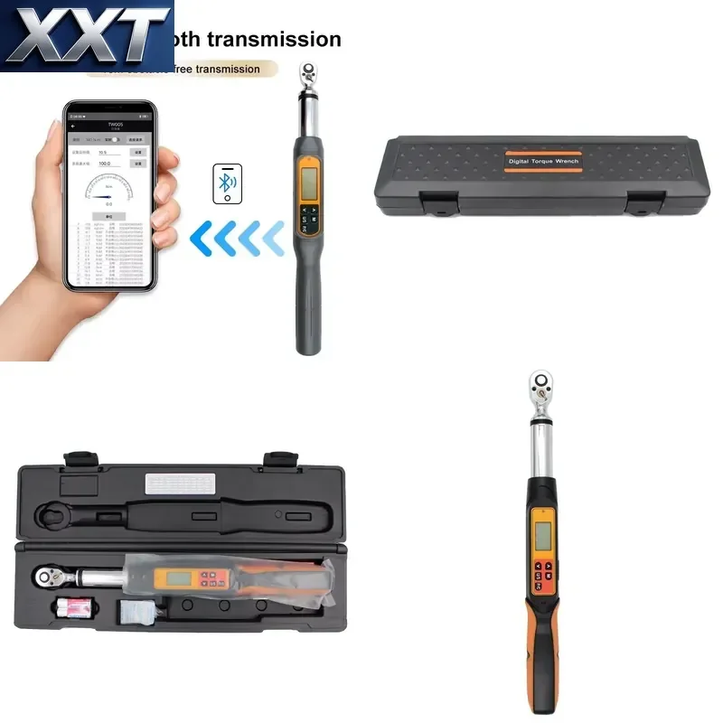XXT 200Nm 1/2 Metric Digital Bluetooth Industrial Grade Chrome Vanadium Steel Torque Wrench OEM