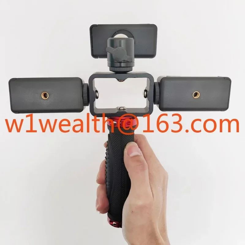 Handheld live stream bracket outdoor shooting two-position three-position multi-position tripod gimbal mobile phone clip handle