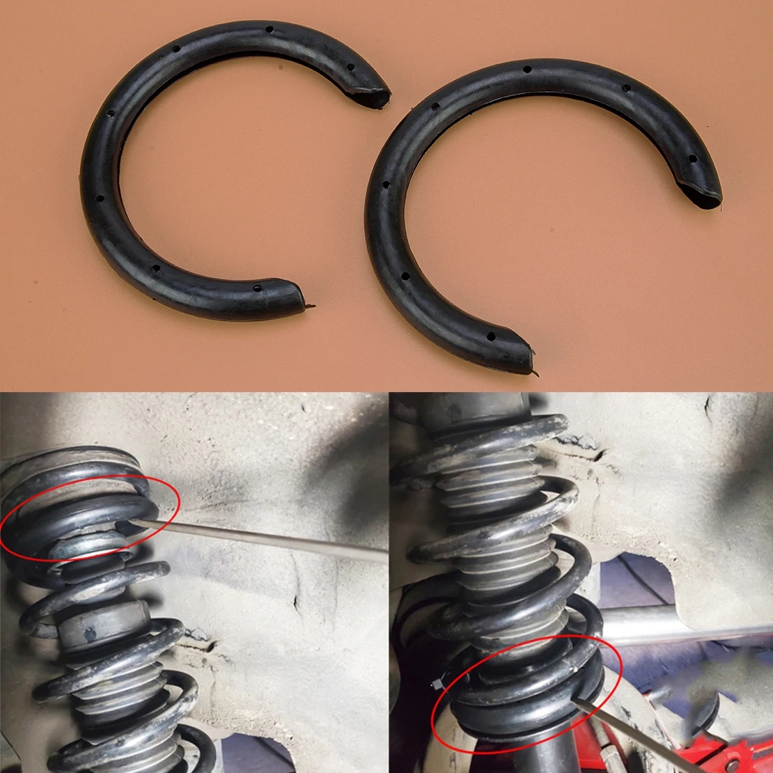 

1 Pair Car Coil Spring Sleeve Seat Cushion Suspension Shock Absorber Accessories Universal New