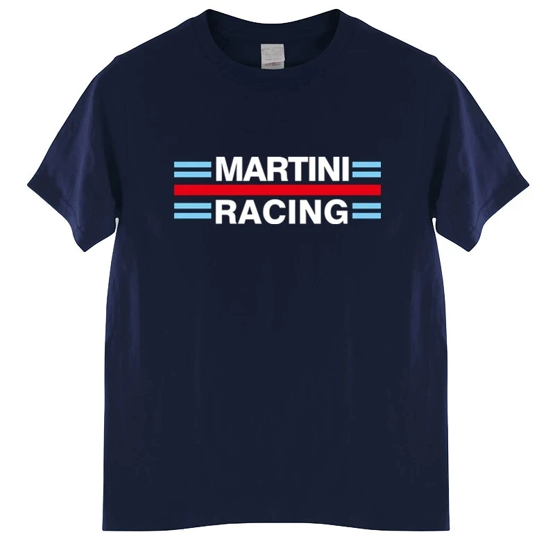 Cotton Tshirt Men Crew Neck Tops Williams Martini Racing New Men\'s Shirt Short Sleeves Bigger Size Homme Black T-shirt 64891