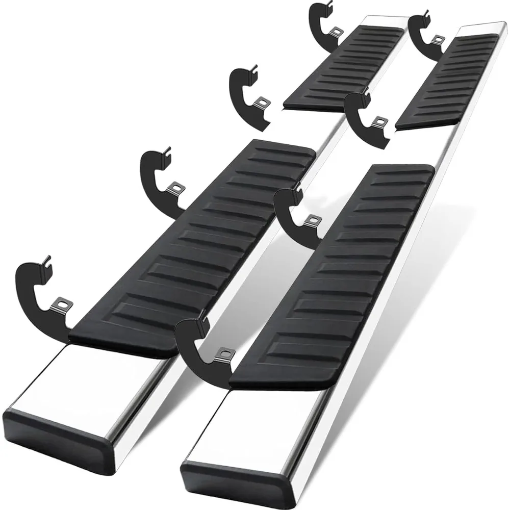 

COMNOVA 6 Inches Running Boards& Steps Nerf Bars Compatible with 2019-2025 Chevy Silverado 1500, 2020-2025 Silverado/Sierra 2500
