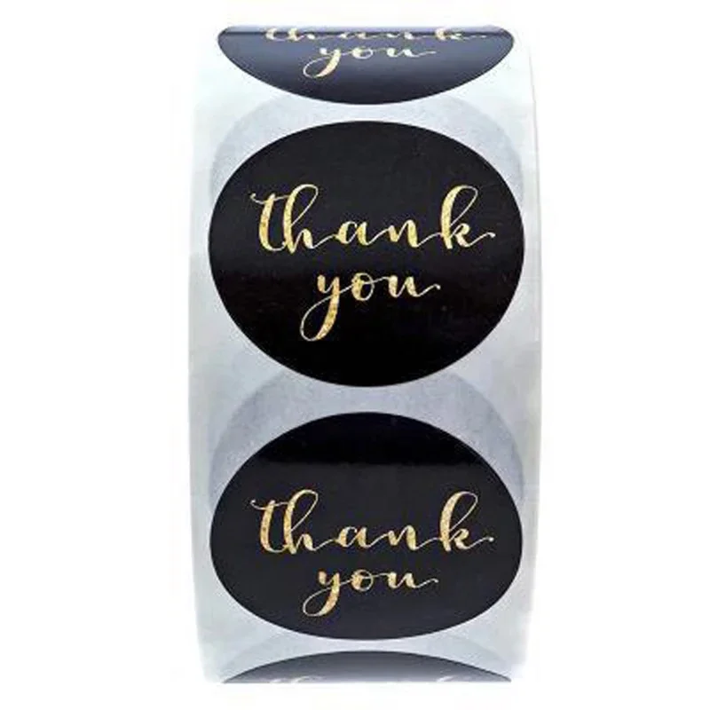 Christmas Gift Thank You Sticker Gold Foil Small Business Handmade Sticker Scrapbooking DIY Gift Packaging Birthday Party Offer