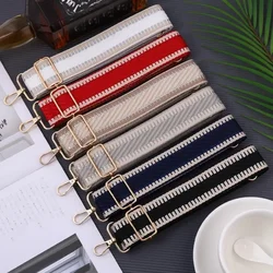 Nylon Shoulder Bag Strap Women's Black Handles stripe Adjustable Crossbody Handbag Replacement Wide Bag Belt Strap Accessories