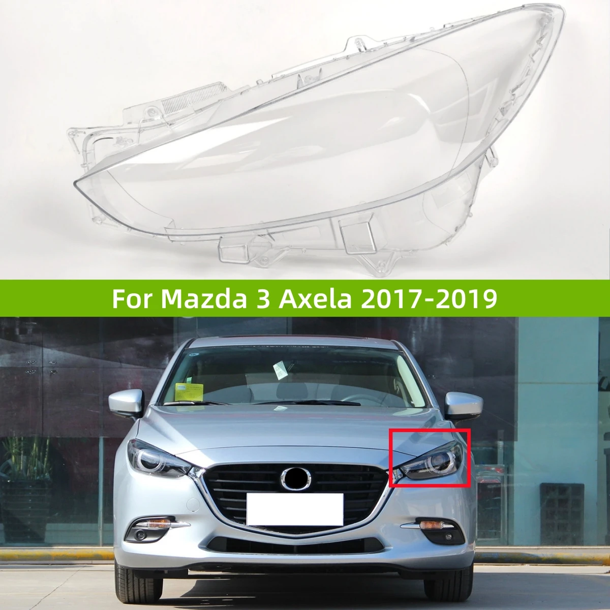 

Для Mazda 3 Axela 2017 2018 2019 автомобильные аксессуары автомобильные стеклянные фары корпус