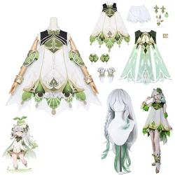 Nahida Cosplay Kostuum Genshin Impact Nahida Mindere Lord Kusanali Cosplay Pruik Schattige Stijl Jurk Halloween Voor Vrouwen Kinderen