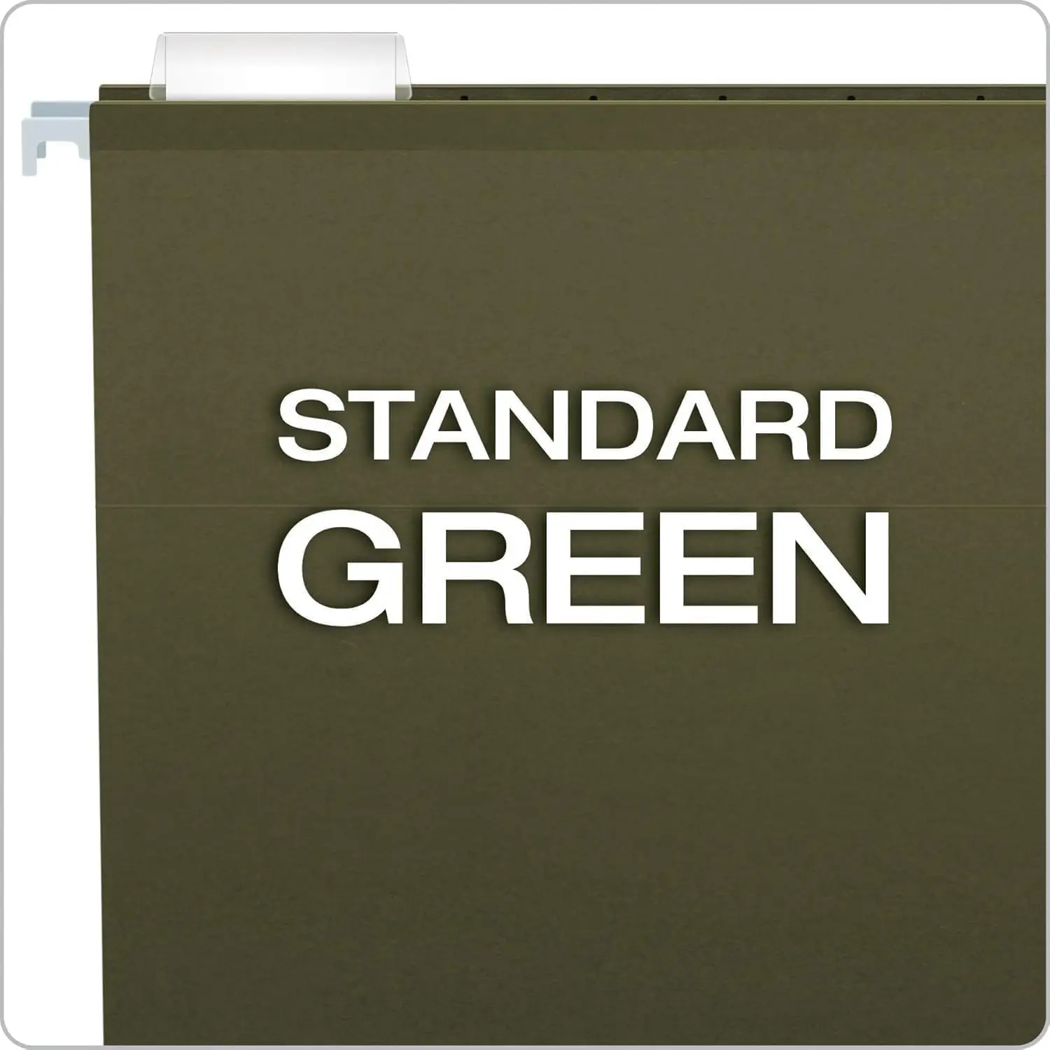 100 Pack Green Hanging File Folders Letter Size 8.5x11 Inches with Adjustable Tabs