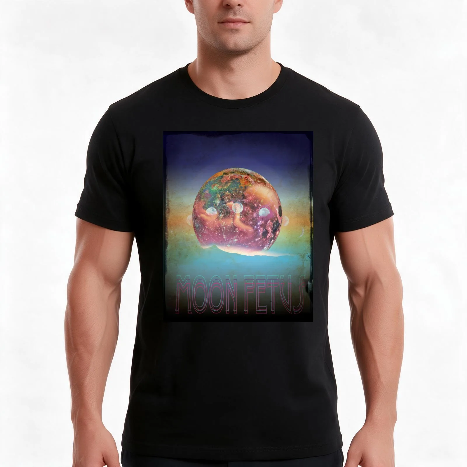 The Gentlemen Broncos Movie - Moon Fetus T-Shirt, Summer Casual Cotton Tee, Oversized Streetwear Tops, Vintage Graphic Print