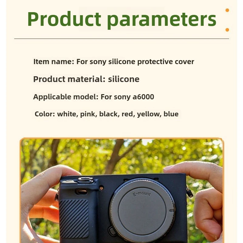 

Silicone Protective Case Cameras Bag Silicone Armor Skin For Sony Alpha A6000 A6100 A6300 A6400 A6500 A6600 A5100 A5000