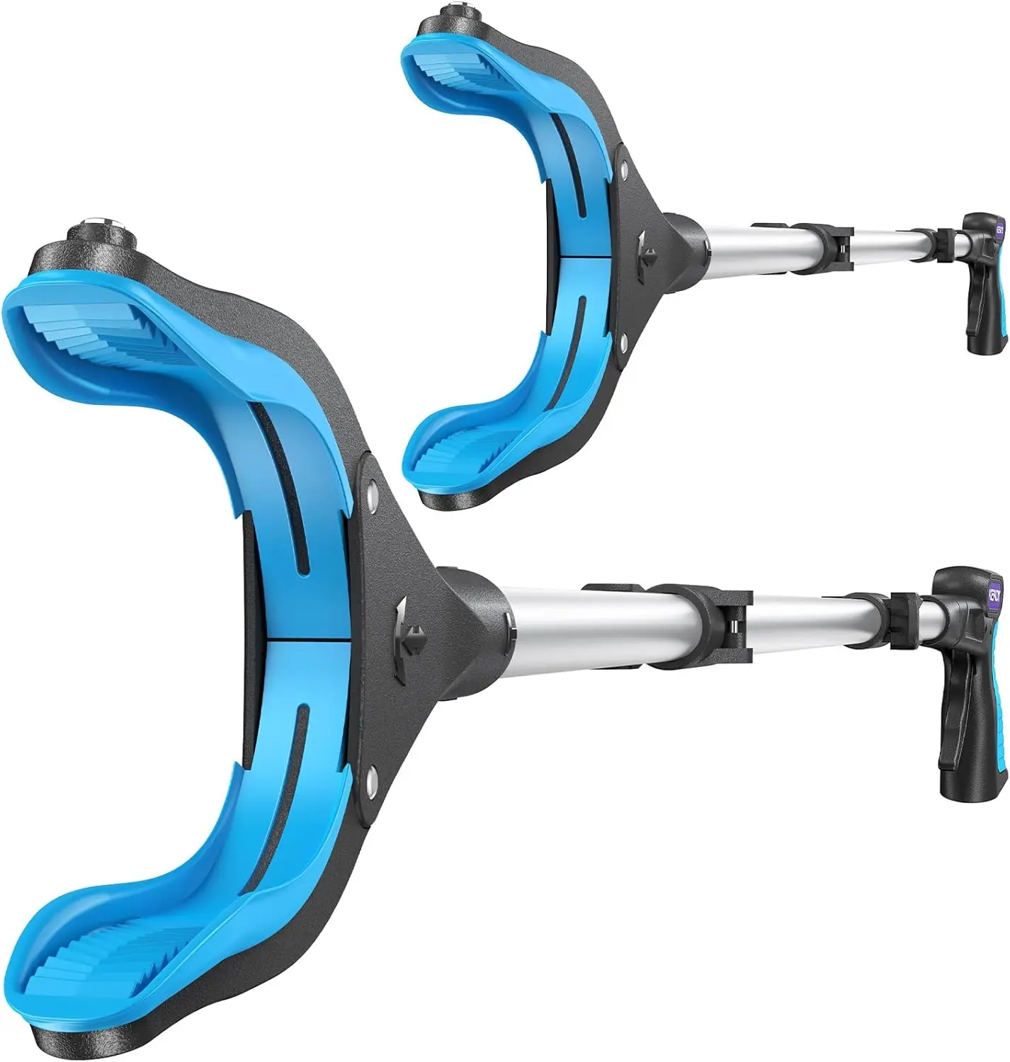

44-Inch Foldable Reacher Grabber 2-Pack, Heavy Duty Pickup Tool with 360° Rotating Jaw & Magnet, 4" Wide Grip for Seniors