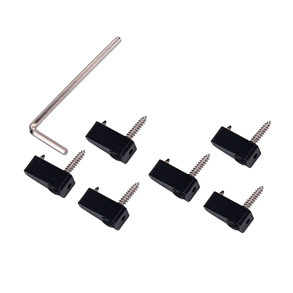 Electric Guitar Headless Triangle Tremolo Bridge String Locks Strings Locking Metal Nut Block Clamp Screws Guitar Parts White