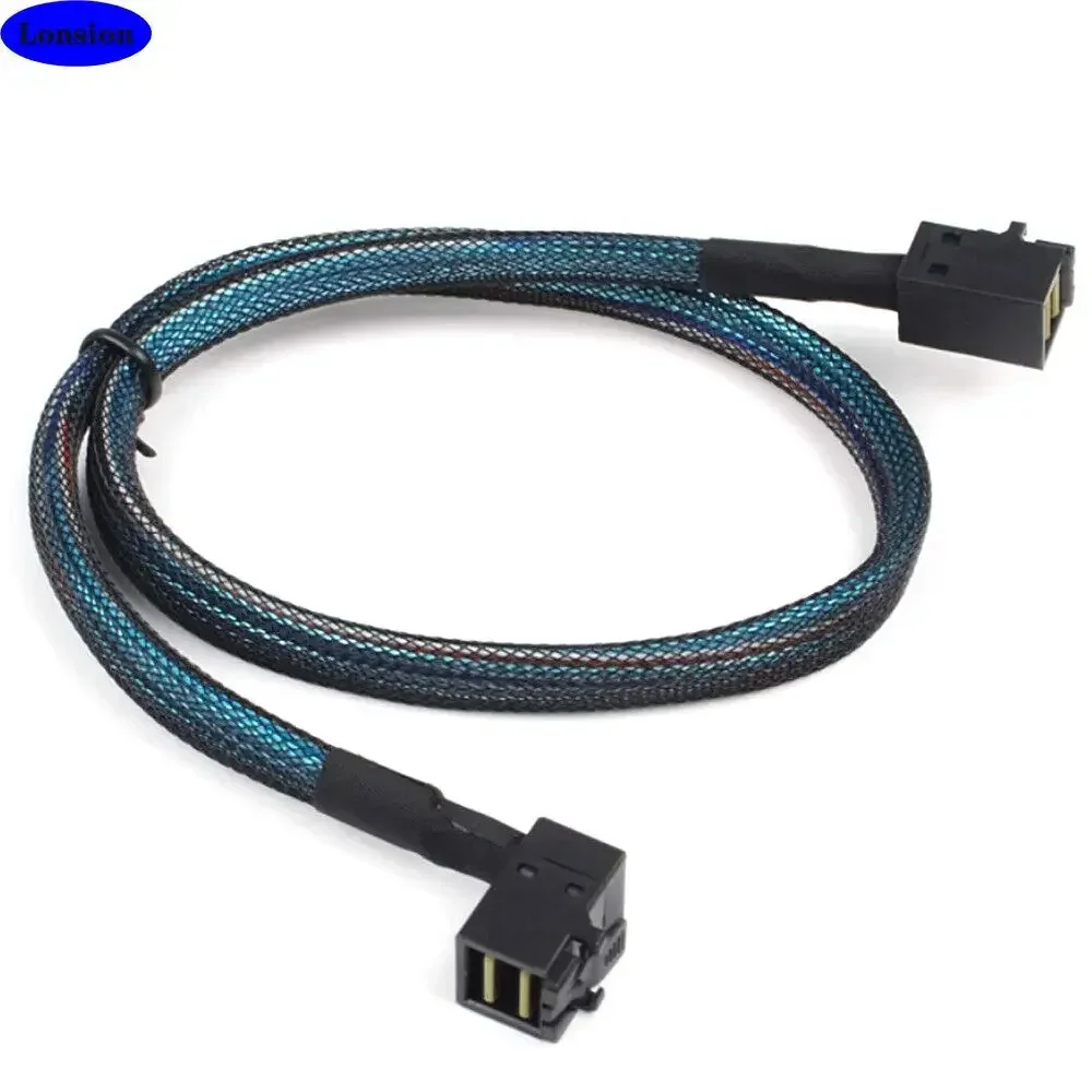 MINI SAS HD SFF-8643 to  90 degree MINI SAS SFF-8643 server connection Cable