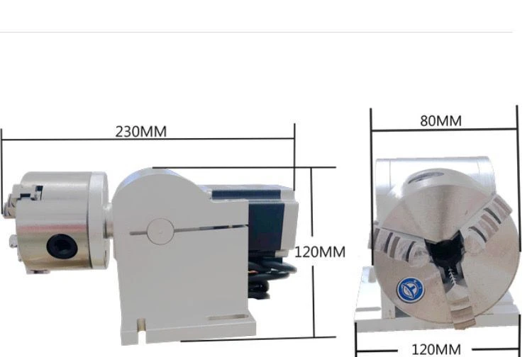 Engraved Ring Cylinder Table Engraved Cup Laser Engraving Machine Rotary Axis Fiber Marking Machine Fixture 80 Chuck Tooling