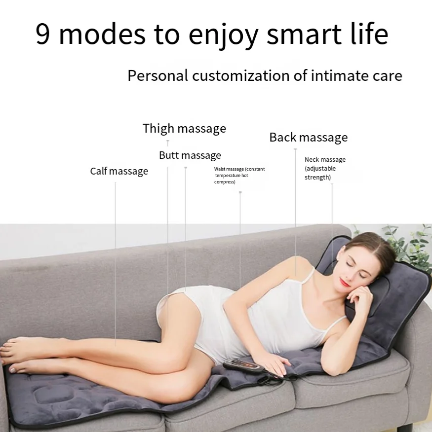 Heating body massager multifunctional massage mattress The waist back leg electric massager massage cushion blanket