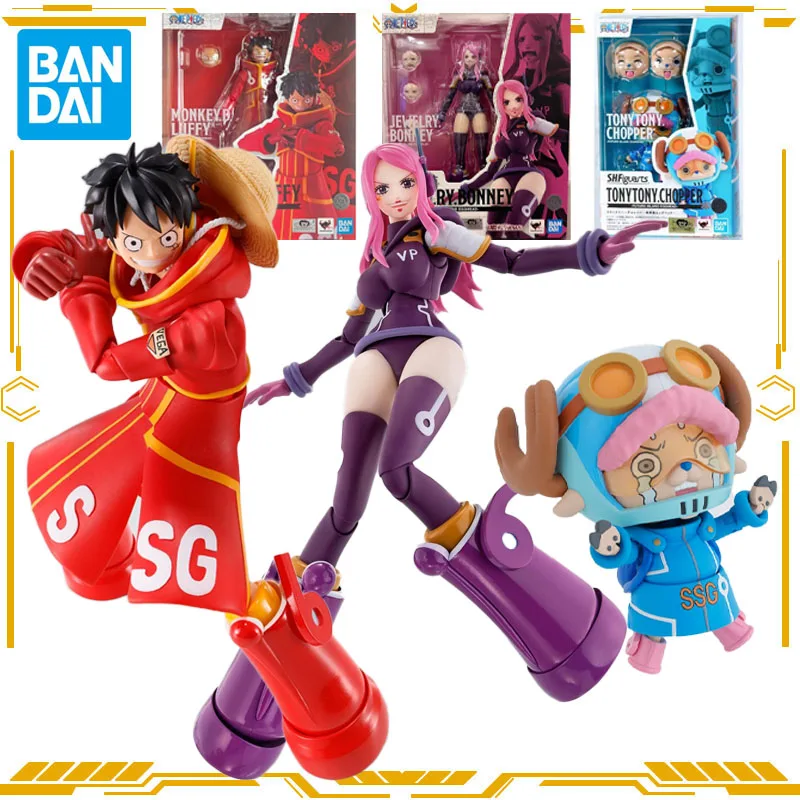 

Bandai оригинальные S.H.Figuarts ONE PIECE ювелирные изделия Бонни Обезьяна Д. Луффи Чоппер фигурку игрушки для мальчиков и девочек подарок коллекционные