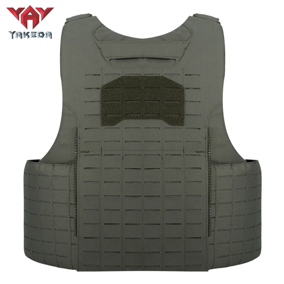 YAKEDA 500D Nylon Quick Release Hunting airsoft Tactical Vest Laser Cutting PALS System Expandable Plate carrier Combat Tank Top