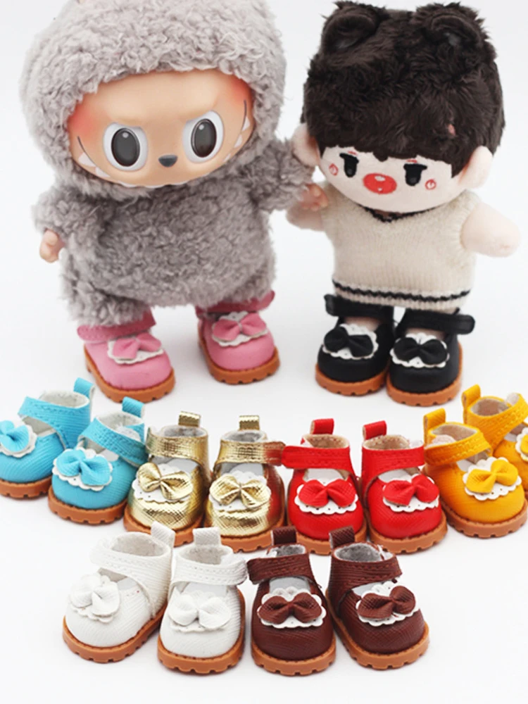 【Labubu Shoes】For 17cm Macaron Labubu Doll Pendant Shoes Princess Shoes Small Fragrant Style Leather shoes Labubu Accessories