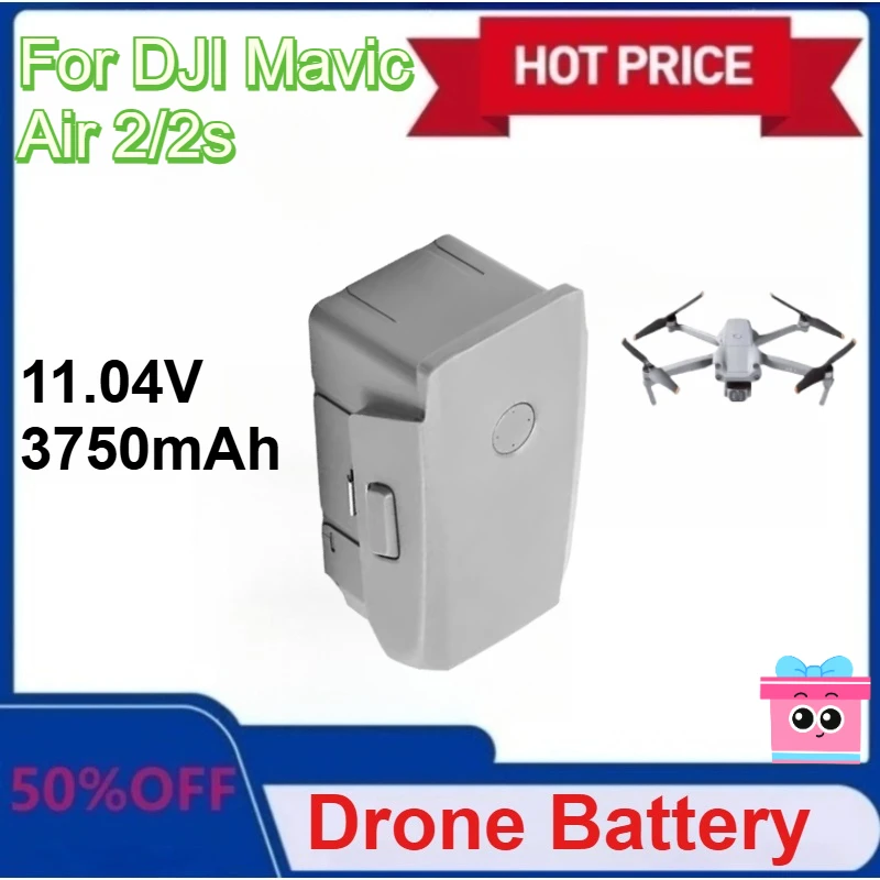 

New for DJI Mavic Air 2 Battery 11.04V 3750mAh High Capacity Compatible with Air 2S Intelligent Flight Battery Drone Accessories