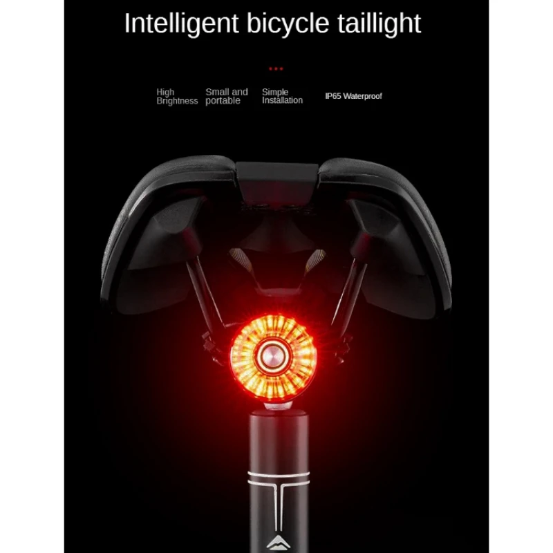 

Bicycle Tail Light Type-C Charging Intelligent Sensing Brake Bicycle Lights Mountain Bike Equipment Bike Light Accessories