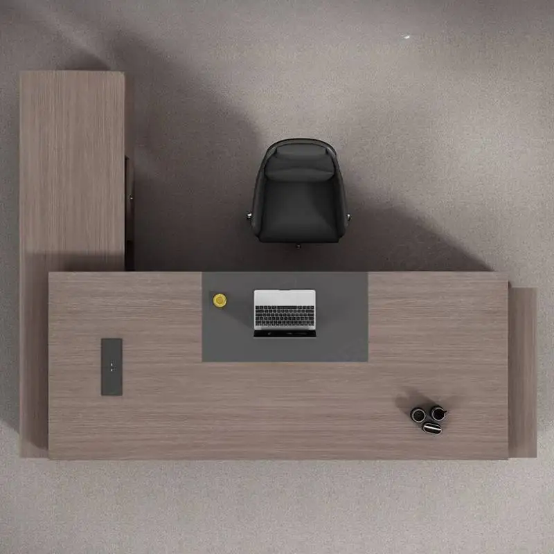 -لقاعدة طاولة الكمبيوتر الفاخرة، مكاتب الكمبيوتر الخشبية التنفيذية الحديثة، أثاث الفندق Escritorio Oficina