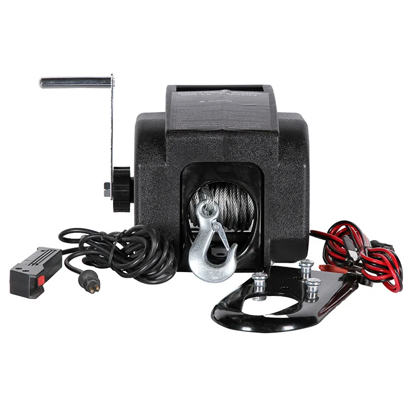 

Marine Winch 3500 lbs Steel Wire Medium Waterproof Portable Safety Hoist Winch