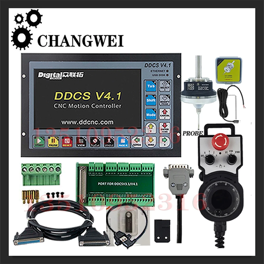 The New Ddcsv4.1 Independent Controller Offline Control System Supports 3/4 Axis Usb Cnc Controller With Mpg+3d Edge Finder