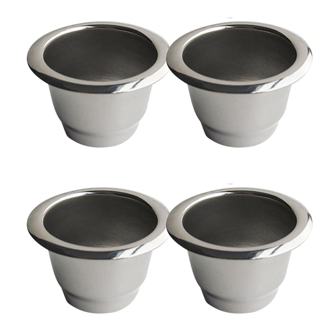 4Pcs for Nespresso Stainless Steel Refillable Coffee Capsule Coffee Filter Reusable Coffee Pod Reusable Cafe Machine DIY