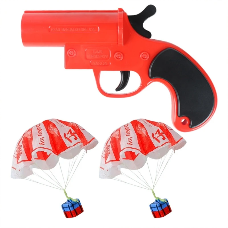 

Realistic Signal Guns Throwing Parachute Family Games Preschool Education Toys Miniature Novelty Toy Launching Toy Set