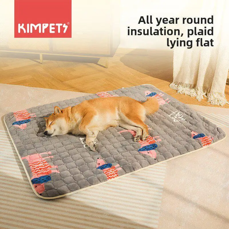 

Теплый зимний коврик для собак средних и крупных пород, таких как корги и сиба-ину, уютное спальное место, универсальный коврик для животных на все сезоны.