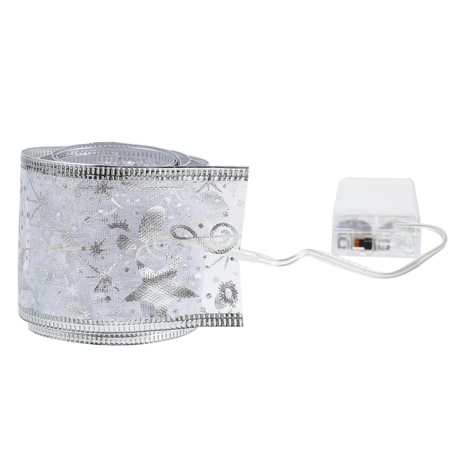 

Silver 1M Light Strip Warm Powered Christmas Christmas Tree Light Strip Tree Decor Luminous Ribbon Festive LED Lighting