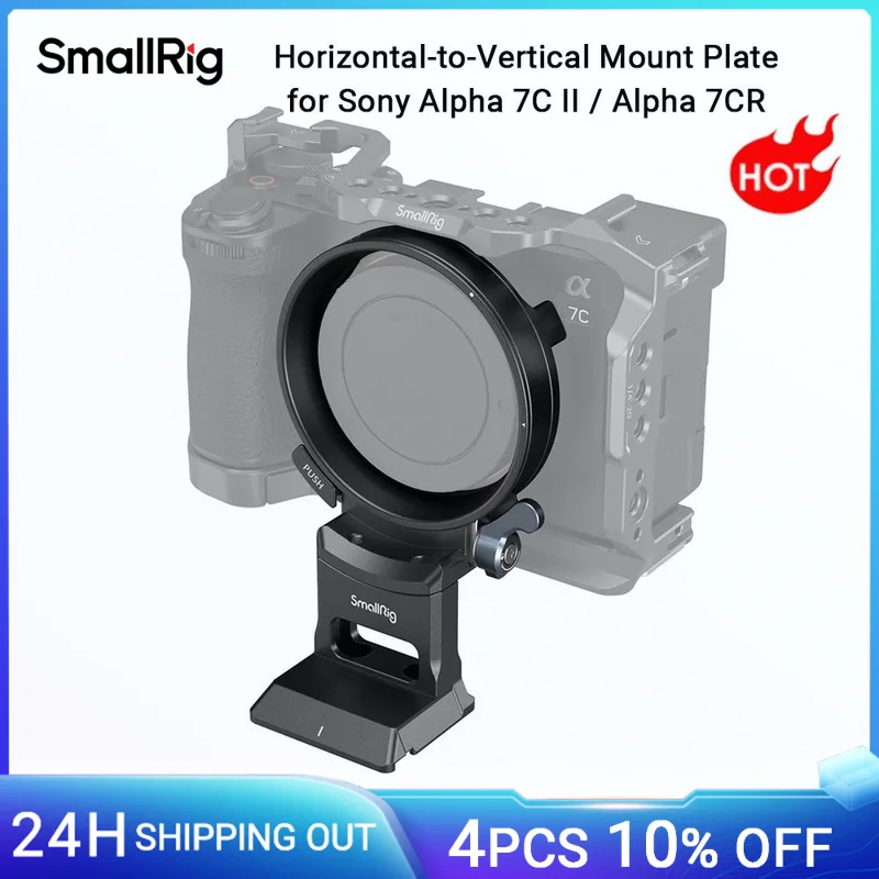 SmallRig Horizontal-to-Vertical Mount Plate for Sony Alpha 7C II / Alpha 7CR to be used with Cage 4422 or Baseplate 4438 -4424