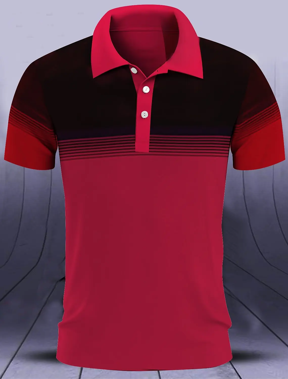 Men's golf jersey short sleeved polo with breathable quick drying and moisture absorbing buttons summer tennis jersey