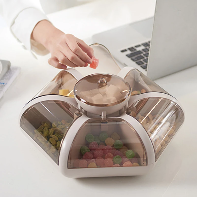 

1pc Transparent Snack Storge Box Nuts and Candy Storage Case Fruit Box Accessories