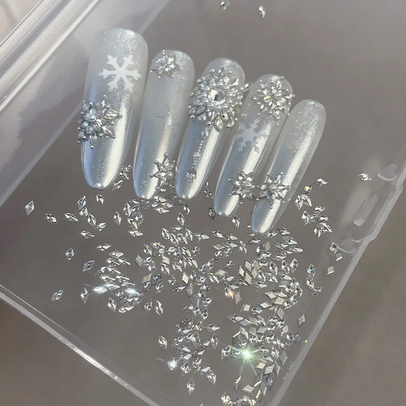 50/100 Stück 5A Funkelnde Pferdeaugen-Mini-Zirkonia Flachbodige Strass-Steine Durchscheinend Cognac Silber Champagner DIY Nagelkunst-Dekorationen