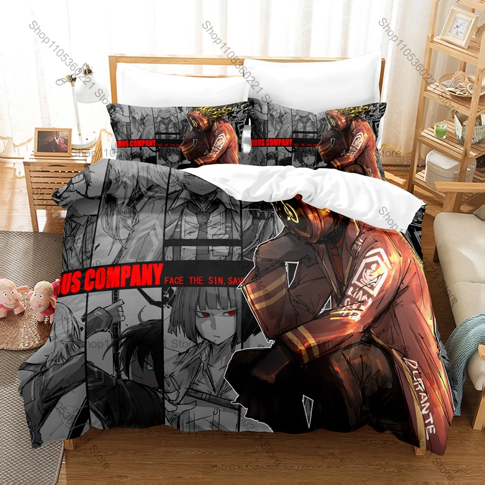 Cool Popular Project Moon Dark Urban RPG Limbus Company 12 Sinners Bedding Set 1 Duvet Cover + 2 Pillowcases HD Print Gamer Bed