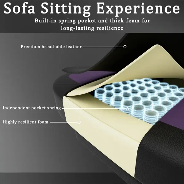 كرسي ألعاب مع وسادة زنبركية للجيب ومسند للقدمين، كرسي مكتب مريح من جلد البولي يوريثان مع مسند رأس قابل للتعديل ودعم قطني