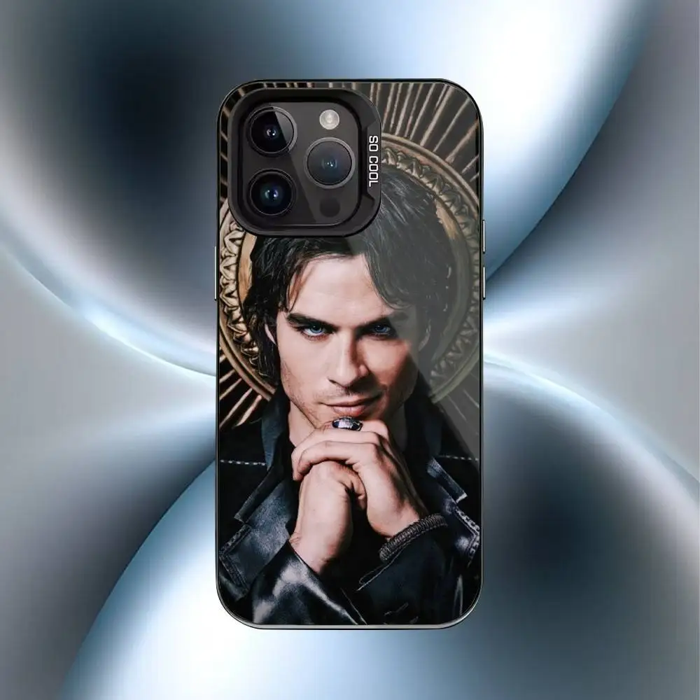 حافظة هاتف Vampire TV D-Diaries لهاتف iPhone17,16,15,14,13,12,11 Plus، Pro Max غطاء مقاوم للصدمات من الحلوى السوداء غير اللامعة #4