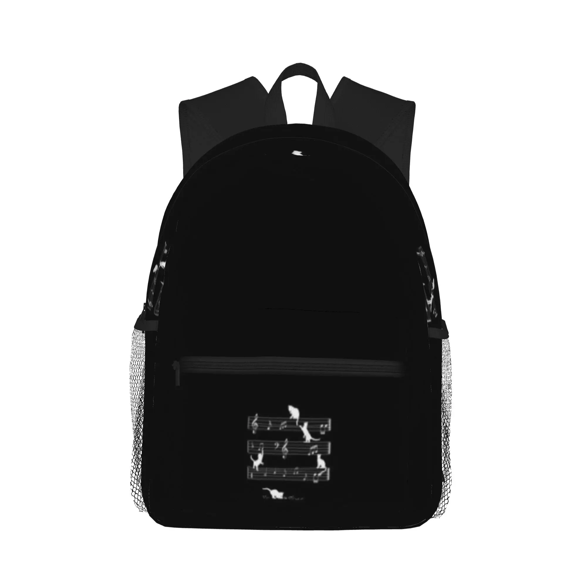 Love Music Cats Playing With Musical Notes Sheets Cute Cat Men Women Girls Kids  Casual Backpack for Students and Adults Bag