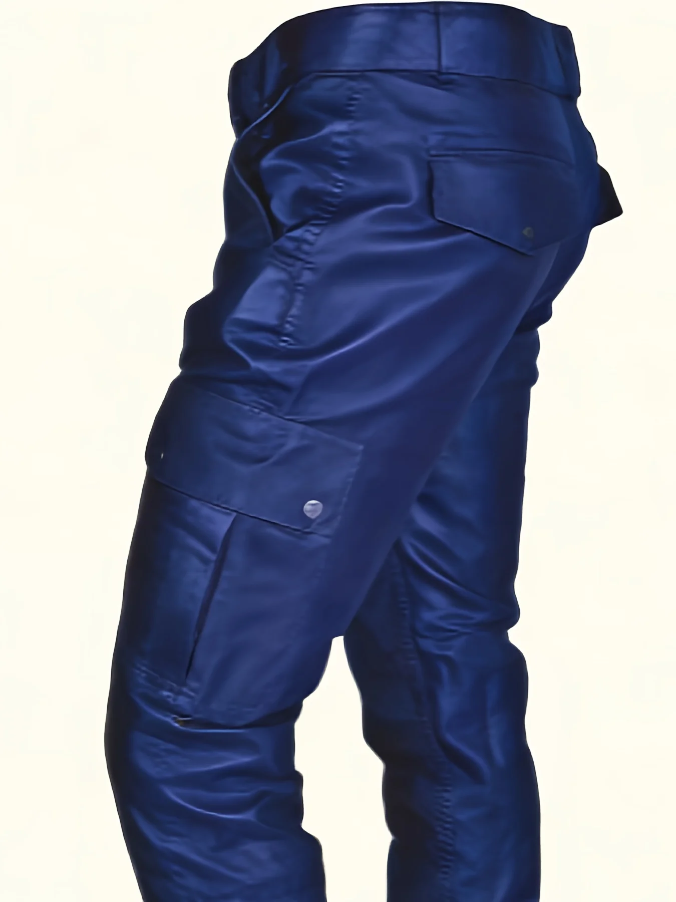 Übergrößen-Herren-Arbeitshose aus PU-Leder, Weich im Griff, Multi-Taschen, Lässige Business-Kleidung, Leicht und Warm für Outdoor-Aktivitäten, Herbst- und Winterstil – Detail 7