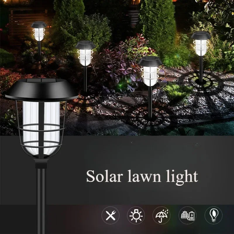 LED Solar Outdoor Pathway Lights Tungsten Filament Bulb Solar Path Walkway Lighting Waterproof Landscape Yard Lawn Driveway