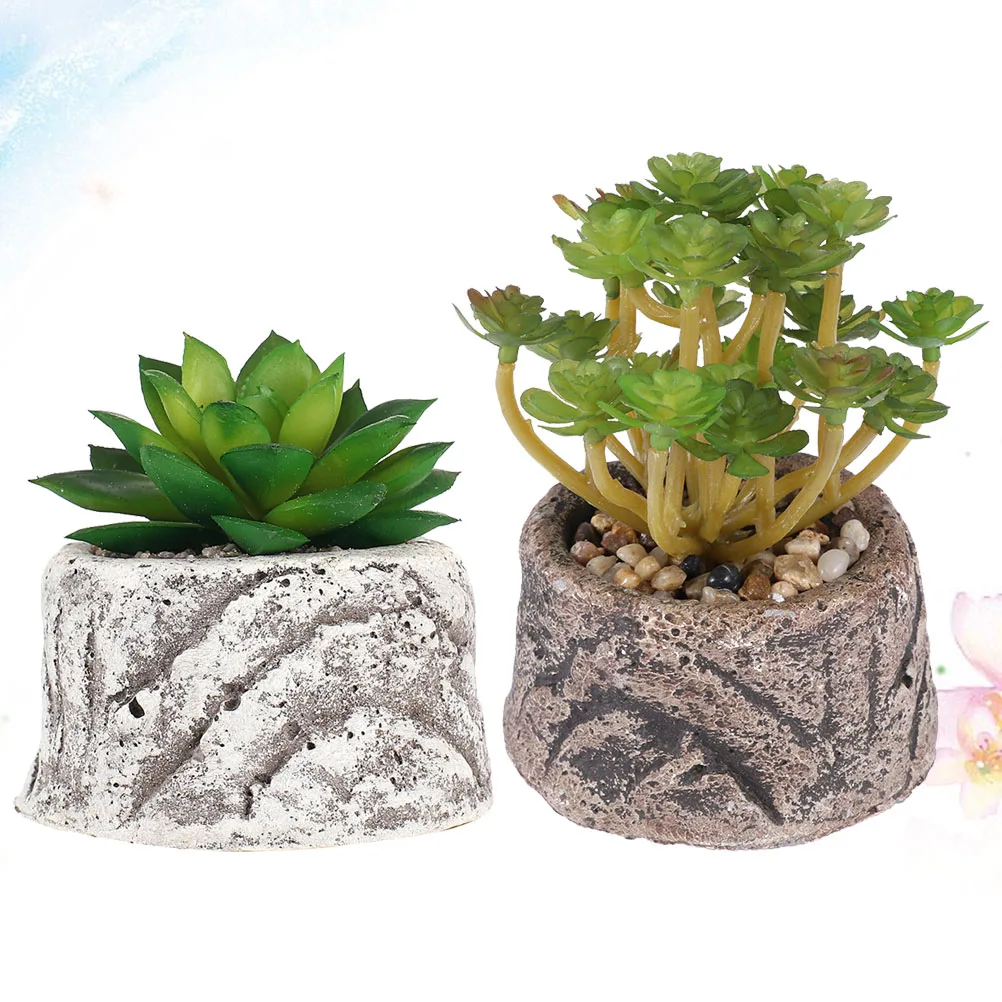 

Simulation Succulent Potted Plant Artificial Home Decor Mini Plant Adornment DurableNordic Charm Elegant Room Office Car