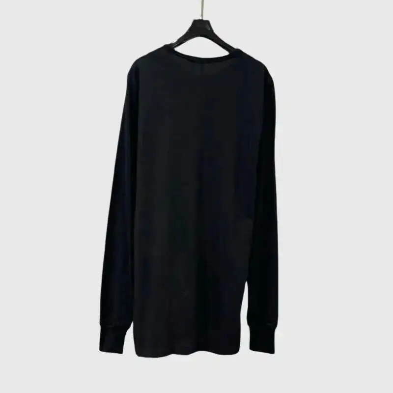 HKSH Spring Autumn New Man Tide Dark Long Sleeve T-shirt Chic Ins Techwear Trendy Top Cotton Fashion Letters Y2K Tees HK00110801