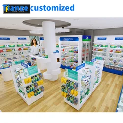 （customized）Shop Medical Supply Bespoke Medical Shop Interior Design Store Furniture Pharmacy