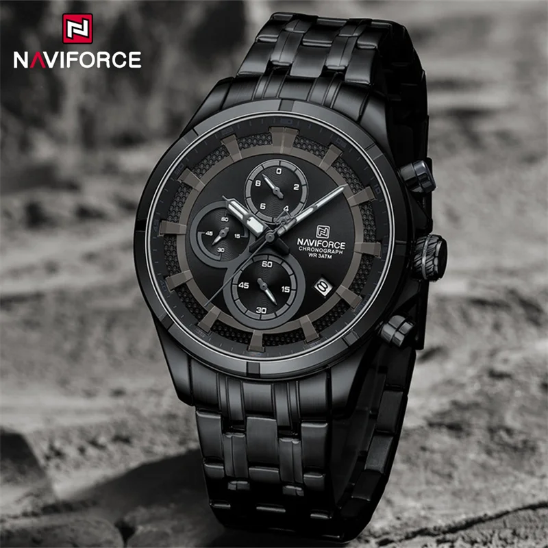 

NAVIFORCE Brand New Watch For Men Waterproof Luxury Luminous Male Calendar Chronograph Quartz Wristwatch Relogio Masculino 2024