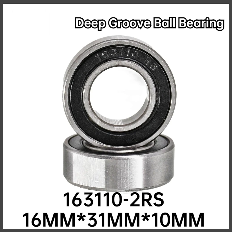 2/4PCS 16*31*10 Deep Groove Ball 163110-2RS Bicycle Mountain Bike Axle High Bearing Inner Diameter 16mm Outer Diameter 31mm