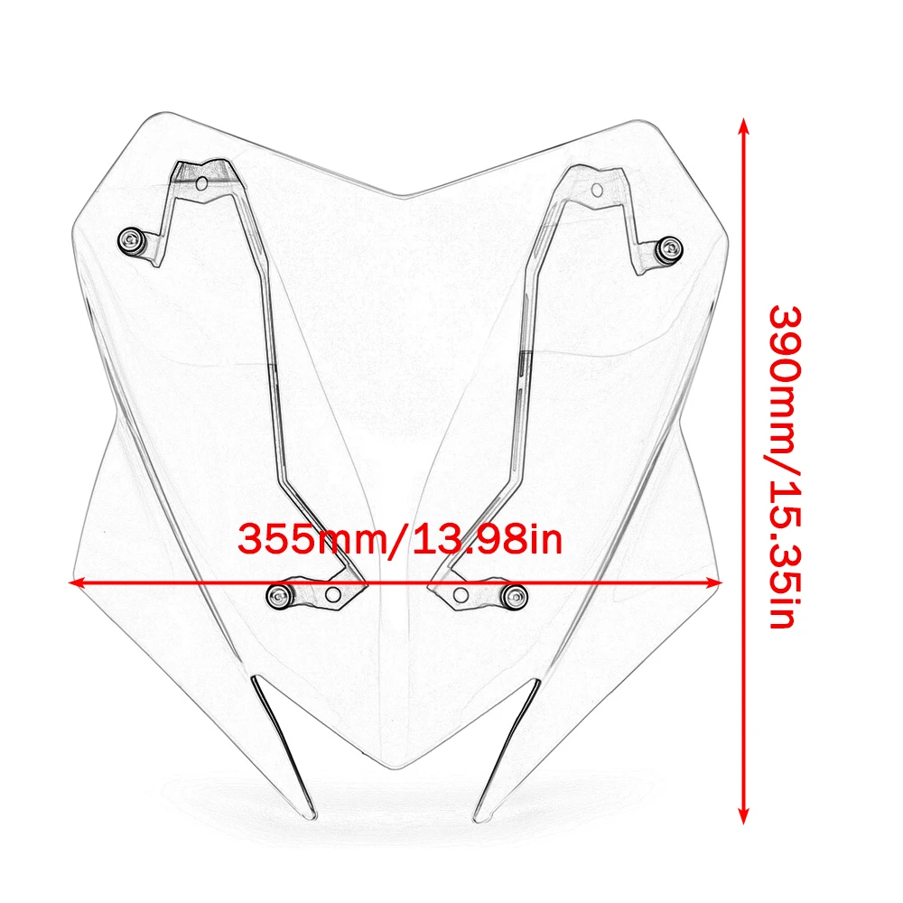 Motorradzubehör Windschutzscheibe Windschutzscheibe Visier Deflektor für Ducati Multistrada V4 S /S SPORT 2021 2022 2023 – Detail 2