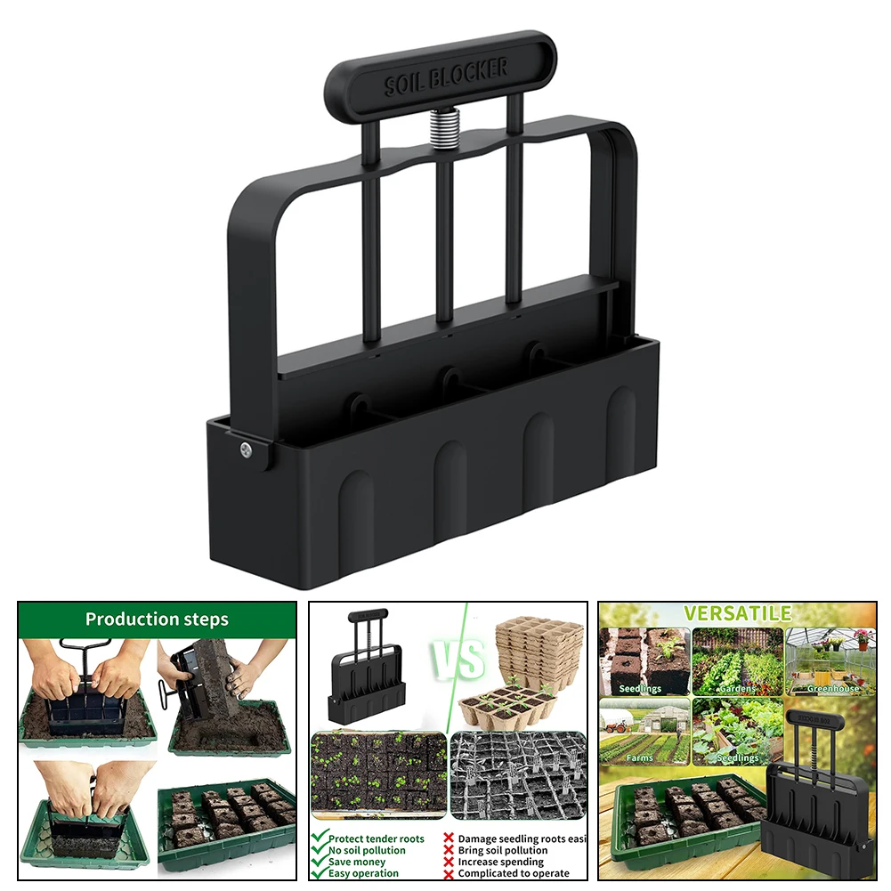 

Efficient Soil Block Maker Robust Root Development Garden Sowing Forest Tools ABS Eed Starting Nurseries Garden Tool