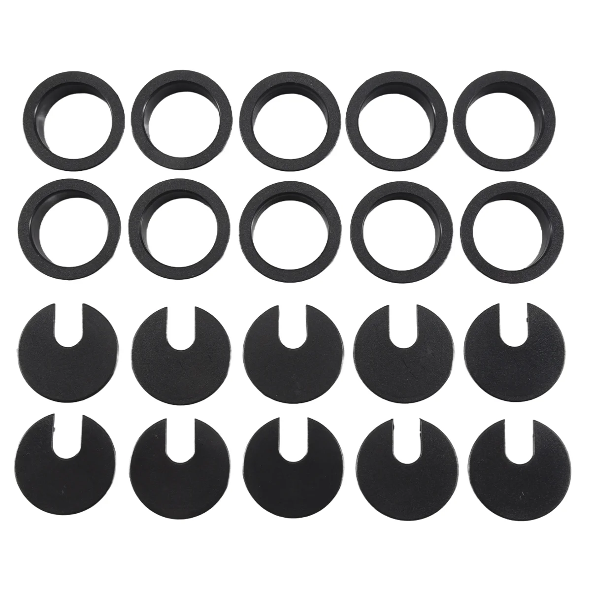 10 pcs 35mm black cable grommet cable outlet desk table wire